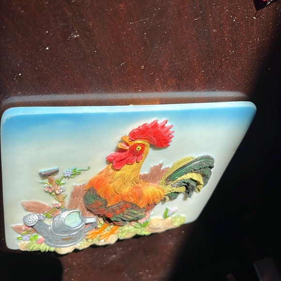 Rooster farm animal  3D hanging wall decor plaque Brand New Resin - Picture 3 of 4